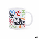 Cup Quid Hello Comics Multicolour Ceramic 330 ml (12 Units)