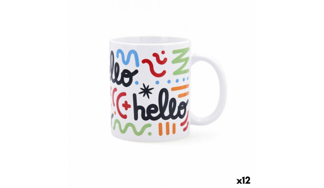 Cup Quid Hello Comics Multicolour Ceramic 330 ml (12 Units)