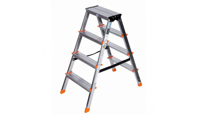 4-step folding ladder Krause 120403 Silver Aluminium