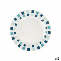 Dessert dish Quid Simetric Blue Ceramic 19 cm (12 Units)