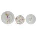 Dinnerware Set Home ESPRIT White Green Pink Porcelain 18 Pieces 27 x 27 x 2 cm