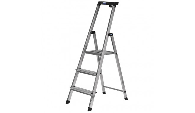 3-step folding ladder Krause 126313 Silver Aluminium