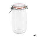 Jar La Mediterránea Hermetic Glass 1,5 L (12 Units)