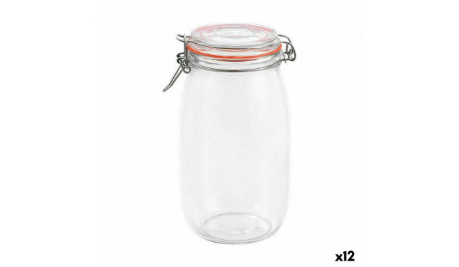 Jar La Mediterránea Hermetic Glass 1,5 L (12 Units)