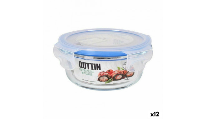 Apaļa Pusdienu Kastīte ar Vāku Quttin Caurspīdīgs 400 ml Ø 13,5 x 6 cm (12 gb.)