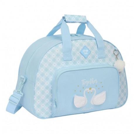 Sports bag Glow Lab Cisnes Light Blue 48 x 33 x 21 cm