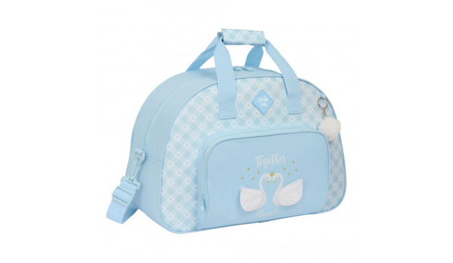 Sports bag Glow Lab Cisnes Light Blue 48 x 33 x 21 cm