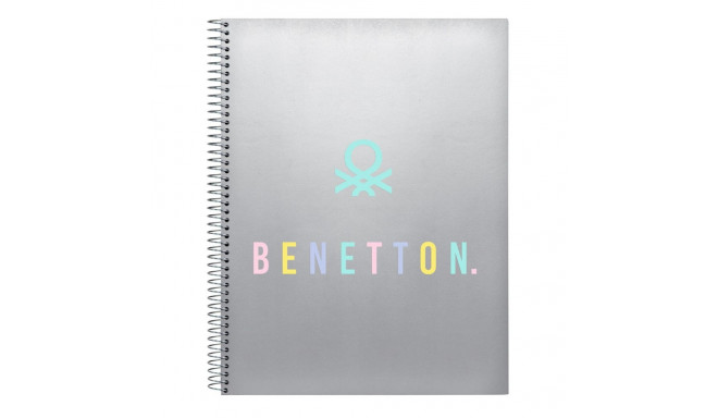 Notebook Benetton Silver Silver A4 120 Sheets