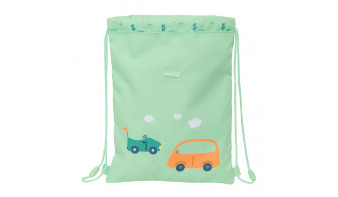 Backpack with Strings Safta Coches Green 26 x 34 x 1 cm