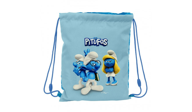 Backpack with Strings Los Pitufos Blue Sky blue 26 x 34 x 1 cm