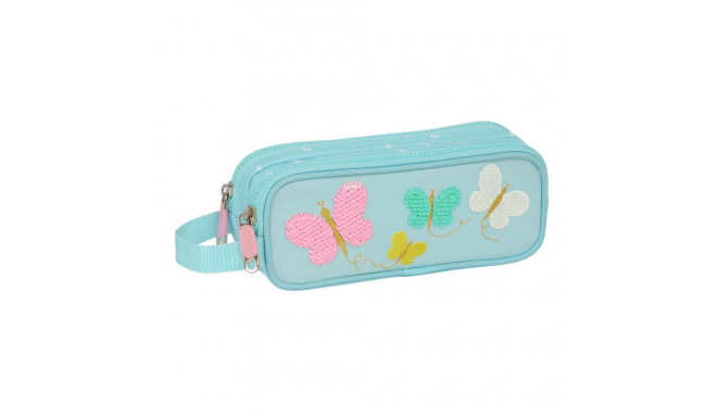 Double Carry-all Moos Butterflies Light Blue 21 x 8 x 6 cm