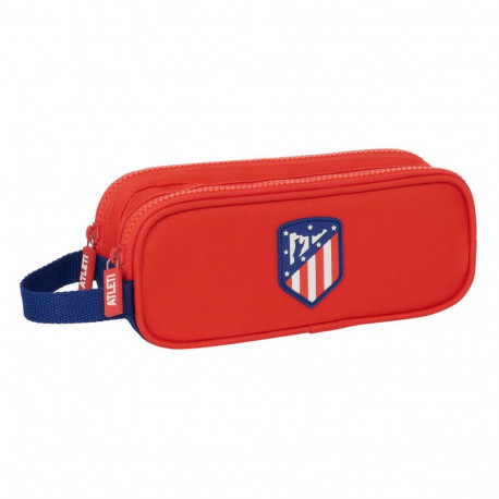 Kahe tõmblukuga pliiatsikarp Atlético Madrid Sinine Punane 21 x 8 x 6 cm