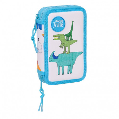 Kahekordne Pliiatsikarp Algo de Jaime Valge 12.5 x 19.5 x 4 cm (28 Tükid, osad)