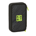 Kahekordne Pliiatsikarp Nerf Get ready Must 12.5 x 19.5 x 4 cm (28 Tükid, osad)