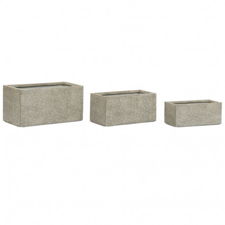 Istutuskast Home ESPRIT Beež Klaaskiud Magneesium 74,5 x 37,5 x 37,5 cm
