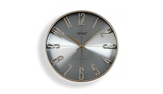 Настенное часы Versa Серебристый Пластик Кварц 4,3 x 30 x 30 cm