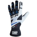 Kids Karting Gloves OMP KS-3 Zils Balts Melns 4