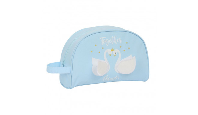 School Toilet Bag Glow Lab Cisnes Light Blue 28 x 18 x 10 cm