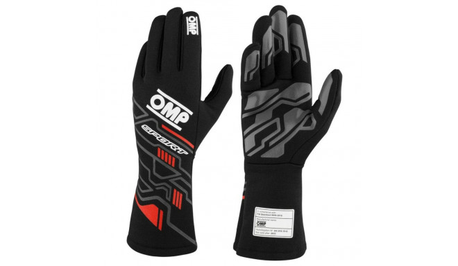 Men's Driving Gloves OMP SPORT Black/Red XL