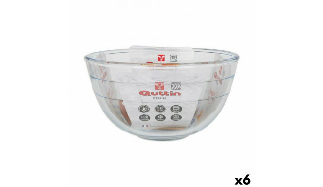 Bowl Quttin Quttin Glass 3,8 L Mixer (6 Units)