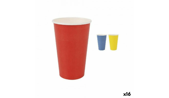 Set of glasses Algon Disposable Cardboard Multicolour 10 Pieces 450 ml (16 Units)