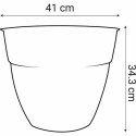 Plant pot EDA Ø 41 cm Dark grey Plastic Circular Modern