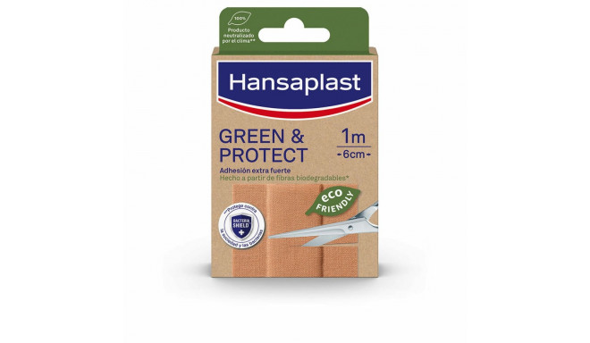 Plāksteri Hansaplast Green & Protect 10 x 6 cm 10 gb.