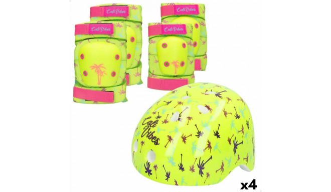 Sports Protection Set Colorbaby Neon Cali Vibes Yellow (4 Units)