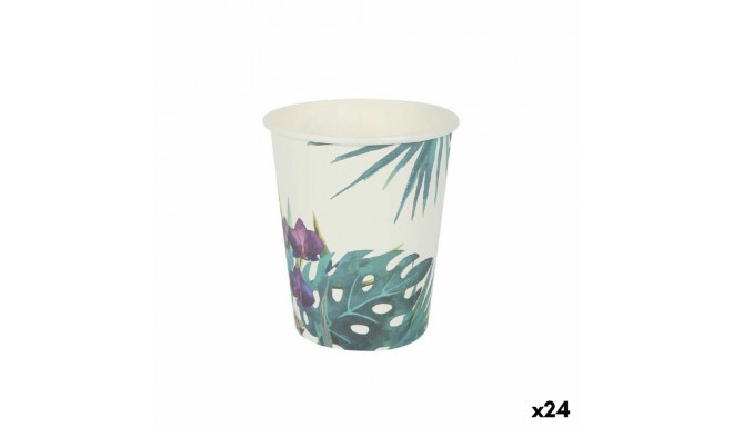 Klaaside komplekt Algon Ühekordne Papp Troopiline 10 Tükid, osad 250 ml (24 Ühikut)