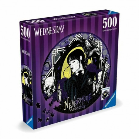 Pusle Ravensburger Mercredi Adams 500 Tükid, osad