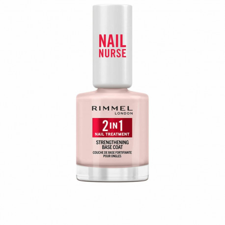 Küünte alusgeel Rimmel London Nail Nurse In 12 ml 2-in-1 Tugevdav hooldus
