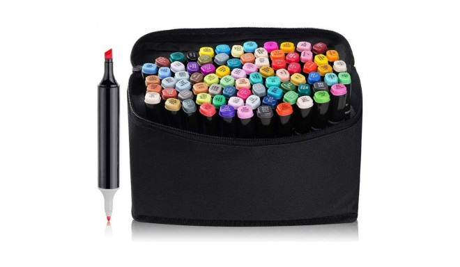 Felt-tip pens Alex Bog Luxury Multicolour 80 Pieces Double-ended