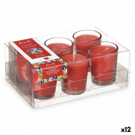 Aromatizētās sveces Komplekts Acorde 48-A-AR Sarkanās ogas Stikls (12 gb.)