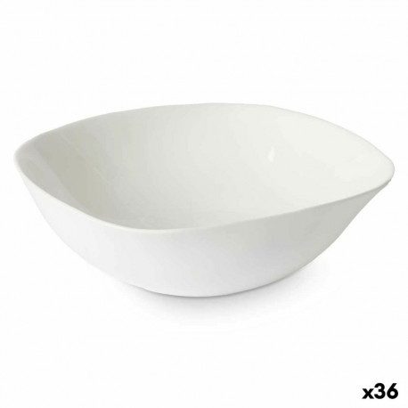 Bowl Vivalto LFW-75 LFW-75 White Opaline glass Squared 17,5 x 6 x 17,5 cm (36 Units)