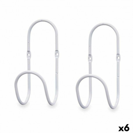 Hangers Gift Decor HA19NBQSGY0231W HA19NBQSGY0231W White Metal Set 2 Pieces (6 Units)