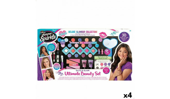 Children's Make-up Set Cra-Z-Art Shimmer 'n Sparkle Glitz and Glam 44,5 x 3,5 x 22,5 cm 4 Units