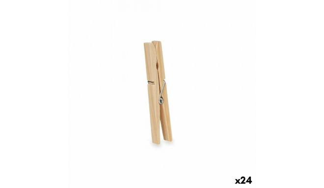 Clothes Pegs Wood 24 Pieces Set (24 Units)