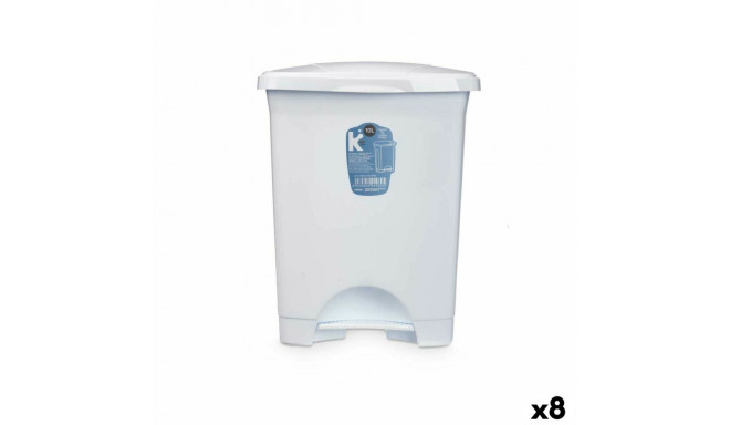 Pedal bin 6214-W 6214-W White Plastic 10 L (8 Units)