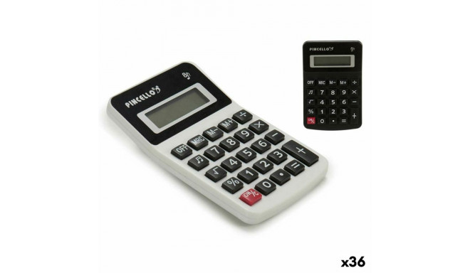Calculator Pincello CN-185A CN-185A White Black Plastic 7,5 x 2,5 x 11,5 cm Solar Small (36 Units)