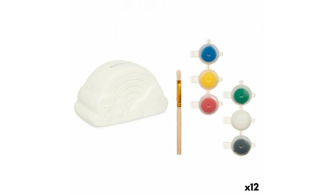 Paint Your Own Money Box Pincello BS2660 White 13,9 x 8,4 x 9,6 cm Rainbow (12 Units)