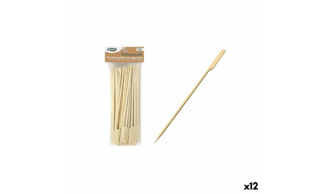 Barbecue Skewer Set Algon Bamboo 100 Pieces 24 cm (12 Units)