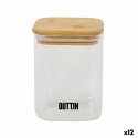 Toidu säilitusksrp Quttin Bambus Borosilikaatklaas Kandiline 480 ml (12 Ühikut)