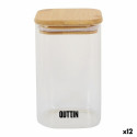 Toidu säilitusksrp Quttin Bambus Borosilikaatklaas Kandiline 720 ml (12 Ühikut)