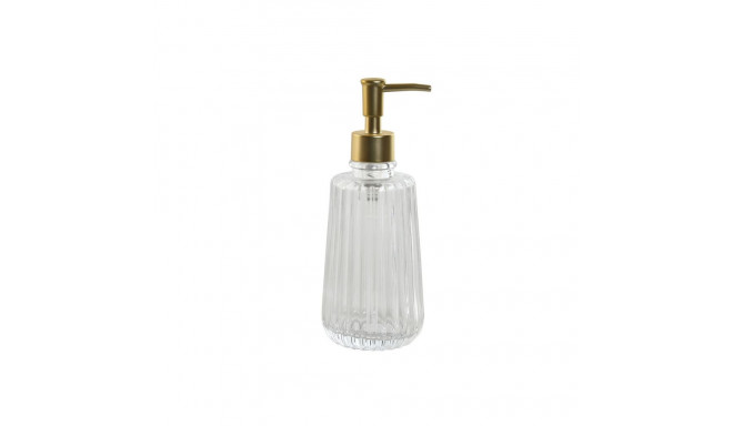 Soap Dispenser Home ESPRIT Transparent Golden Aluminium Crystal ABS 8 x 8 x 20,5 cm