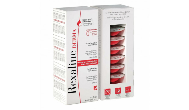 Moisturising Overnight Mask Rexaline Derma 3 ml x 6 Sensitive skin
