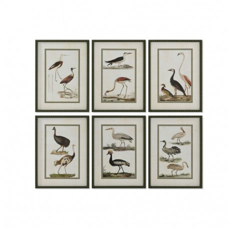 Maal Home ESPRIT Linnud Cottage 40 x 2,5 x 54 cm (6 Ühikut)