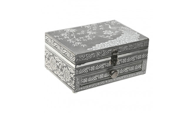 Lādīte Home ESPRIT Zaļš Sudrabains Koks Alumīnijs 17,5 x 12,5 x 8,5 cm