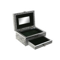 Lādīte Home ESPRIT Zaļš Sudrabains Koks Alumīnijs 17,5 x 12,5 x 8,5 cm