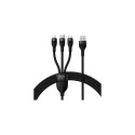 Baseus SUP0003351 USB cable 1.2 m USB 3.2 Gen 1 (3.1 Gen 1) USB A USB C/Micro USB-A/Lightning Black