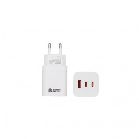 Charger EXTRA DIGITAL GaN 2x USB Type-C, USB Type-A: 65W, PPS